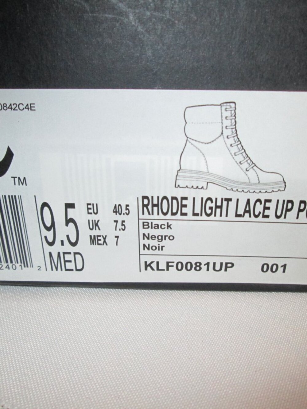 Kenneth Cole NY Rhode Light Lace Up Lug Sole Boots NIB Sz 9.5 - Picture 9 of 12